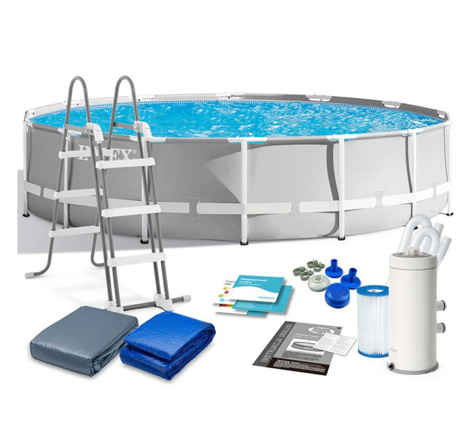 26720 Каркасный бассейн Prism Frame 427х107см, 12706л, фил.-насос 3785л\ч, лестница, тент, подстилка