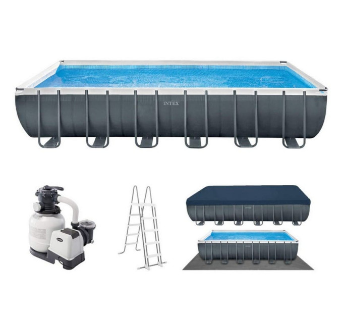 26364 Каркасный бассейн Ultra XTR Frame 732х366х132см, 31805л, песч.фил.-нас. 7900л\ч, лестн, тент, подст.