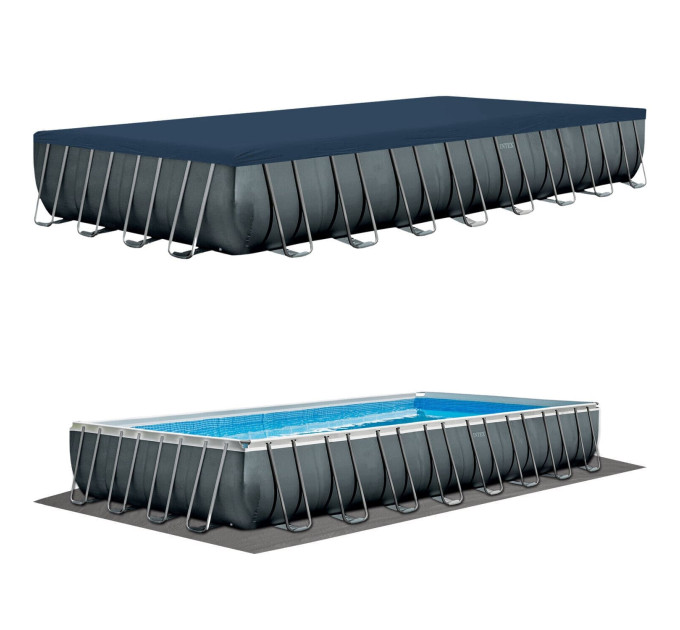 26374 Каркасный бассейн Ultra XTR Frame 975х488х132см, 54368л, песч.фил.-нас. 10500л\ч, лестн, тент, подст